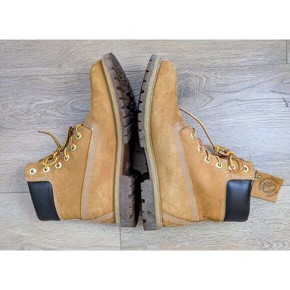 Timberland Womens Nubuck Leather Hiking Boots 8 / 8.5 Wheat 6" Premium 10361 - Picture 3 of 10